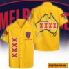 Melbourne Demons AFL x XXXX Gold Hawaiian Shirts Personalized Gifts For Fans - Limited Edition