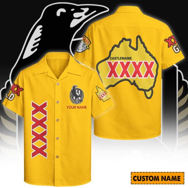 Collingwood Magpies AFL x XXXX Gold Hawaiian Shirts Personalized Gifts For Fans - Limited Edition