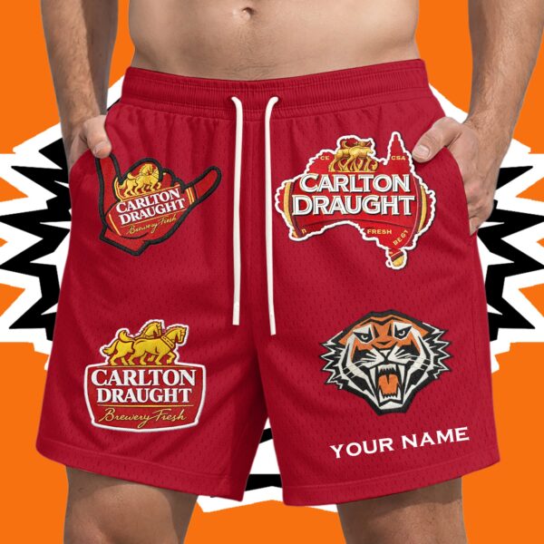 Wests Tigers NRL x Carlton Draught Short Pants Personalized Gifts For Fans - Limited Edition