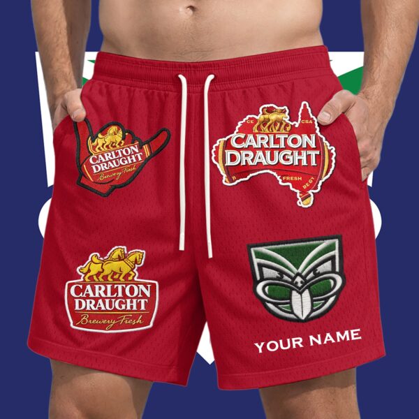 New Zealand Warriors NRL x Carlton Draught Short Pants Personalized Gifts For Fans - Limited Edition