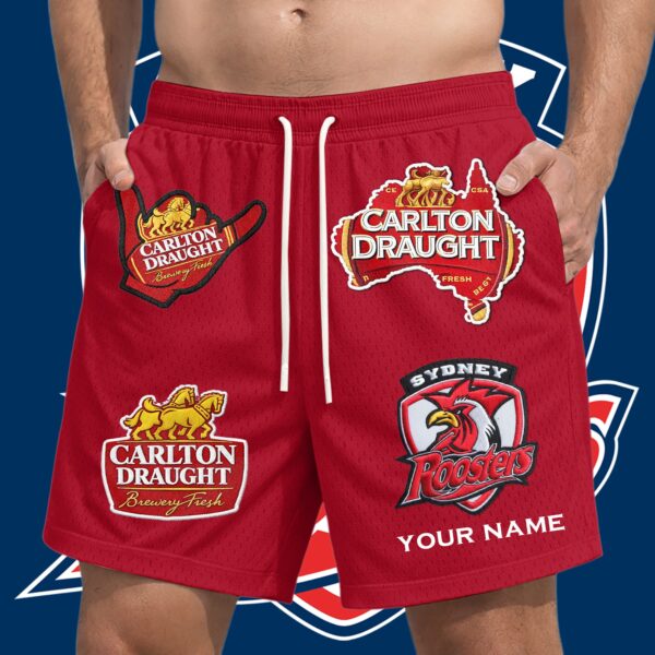 Sydney Roosters NRL x Carlton Draught Short Pants Personalized Gifts For Fans - Limited Edition