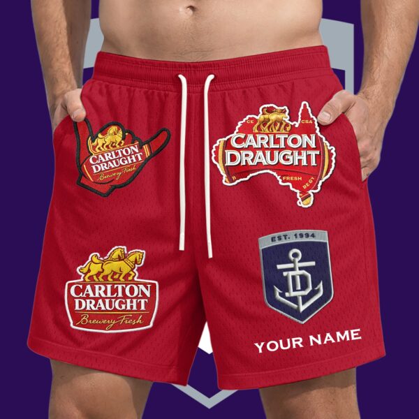 Fremantle Dockers AFL x Carlton Draught Short Pants Personalized Gifts For Fans - Limited Edition