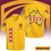 Brisbane Broncos NRL x XXXX Gold Hawaiian Shirts Personalized Gifts For Fans - Limited Edition