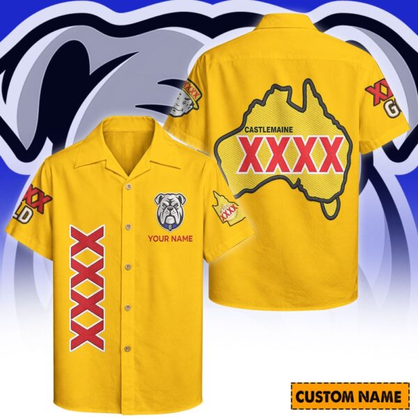 Canterbury Bulldogs NRL x XXXX Gold Hawaiian Shirts Personalized Gifts For Fans - Limited Edition