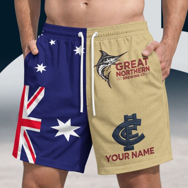 Carlton Blues AFL x Great Northern Australia Flag Short Pants Personalized Gifts For Fans - Limited Edition