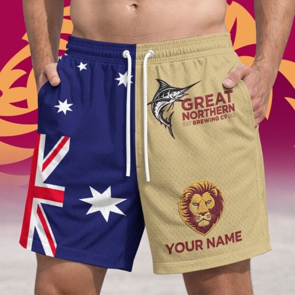 Brisbane Lions AFL x Great Northern Australia Flag Short Pants Personalized Gifts For Fans - Limited Edition