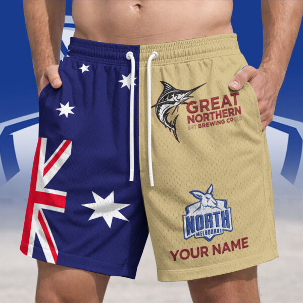 North Melbourne Kangaroos AFL x Great Northern Australia Flag Short Pants Personalized Gifts For Fans - Limited Edition