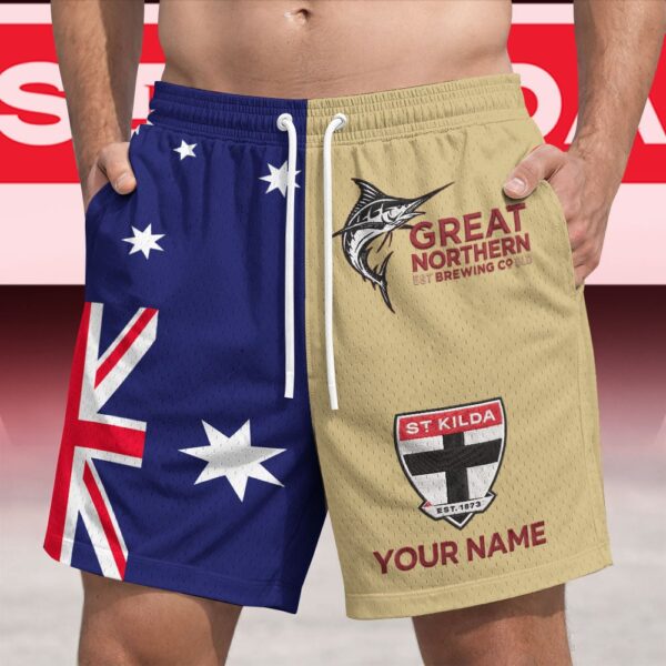 St Kilda Saints AFL x Great Northern Australia Flag Short Pants Personalized Gifts For Fans - Limited Edition