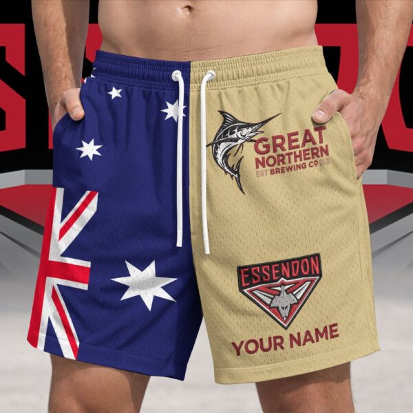 Essendon Bombers AFL x Great Northern Australia Flag Short Pants Personalized Gifts For Fans - Limited Edition