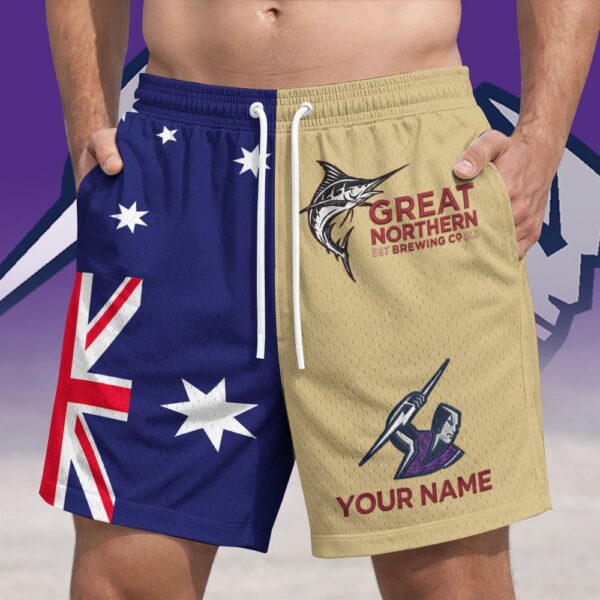 Melbourne Storm NRL x Great Northern Australia Flag Short Pants Personalized Gifts For Fans - Limited Edition
