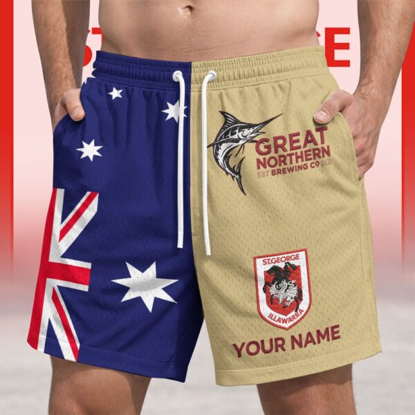 St. George Dragons NRL x Great Northern Australia Flag Short Pants Personalized Gifts For Fans - Limited Edition