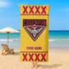 Essendon Bombers AFL x XXXX Gold Beer Beach Towel Custom Name For Fans - Limited Edition