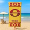 Gold Coast Suns AFL x XXXX Gold Beer Beach Towel Custom Name For Fans - Limited Edition
