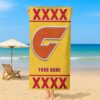 GWS Giants AFL x XXXX Gold Beer Beach Towel Custom Name For Fans - Limited Edition