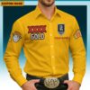 Port Adelaide Power AFL x XXXX Gold Men's Long-Sleeve Button Shirt Custom Name Gifts For Fans - Limited Edition