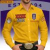 Fremantle Dockers AFL x XXXX Gold Men's Long-Sleeve Button Shirt Custom Name Gifts For Fans - Limited Edition
