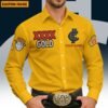 Carlton Blues AFL x XXXX Gold Men's Long-Sleeve Button Shirt Custom Name Gifts For Fans - Limited Edition