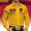 Melbourne Demons AFL x XXXX Gold Men's Long-Sleeve Button Shirt Custom Name Gifts For Fans - Limited Edition