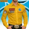 Cronulla Sharks NRL x XXXX Gold Men's Long-Sleeve Button Shirt Custom Name Gifts For Fans - Limited Edition