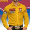 Newcastle Knights NRL x XXXX Gold Men's Long-Sleeve Button Shirt Custom Name Gifts For Fans - Limited Edition