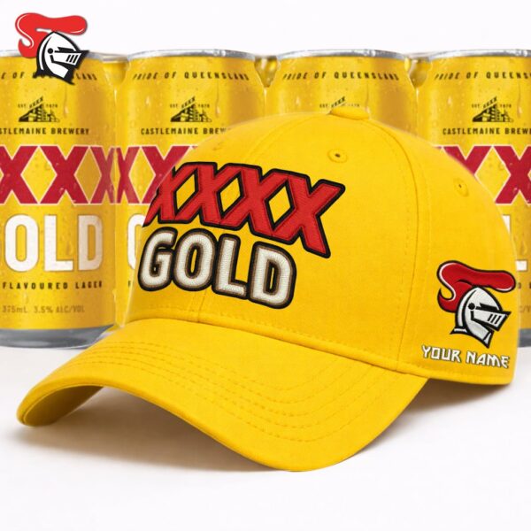 Newcastle Knights NRL x XXXX Gold Classic Cap Custom Name Gifts For Fans - Limited Edition
