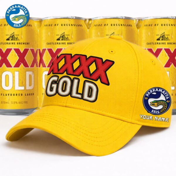Parramatta Eels NRL x XXXX Gold Classic Cap Custom Name Gifts For Fans - Limited Edition