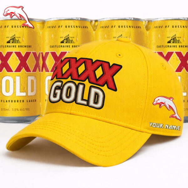The Dolphins NRL x XXXX Gold Classic Cap Custom Name Gifts For Fans - Limited Edition