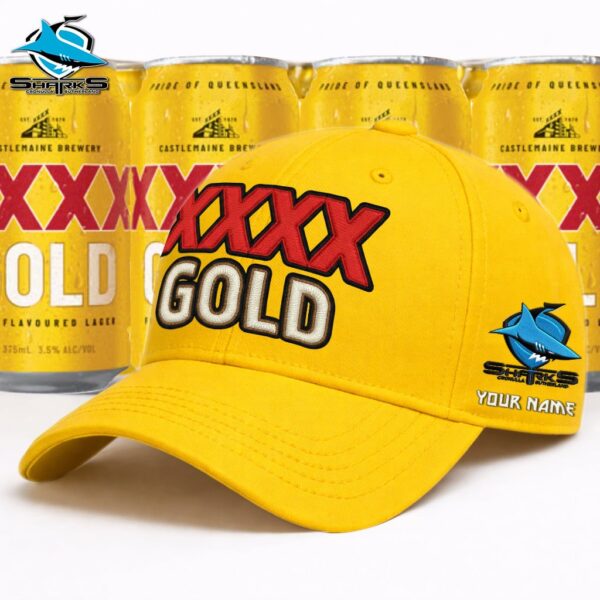 Cronulla Sharks NRL x XXXX Gold Classic Cap Custom Name Gifts For Fans - Limited Edition