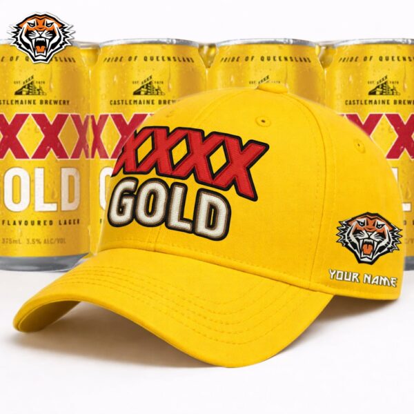 Wests Tigers NRL x XXXX Gold Classic Cap Custom Name Gifts For Fans - Limited Edition