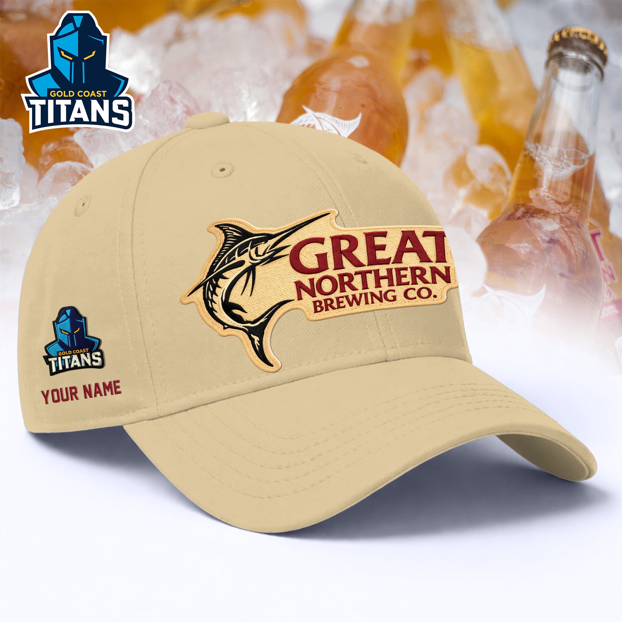 Gold Coast Titans NRL x Great Northern Beer Classic Cap Personalized Gifts For Fans - Limited Edition - Image 2