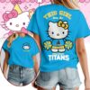 Gold Coast Titans NRL x Hello Kitty T Shirt Personalized Gifts For Fans - Limited Edition