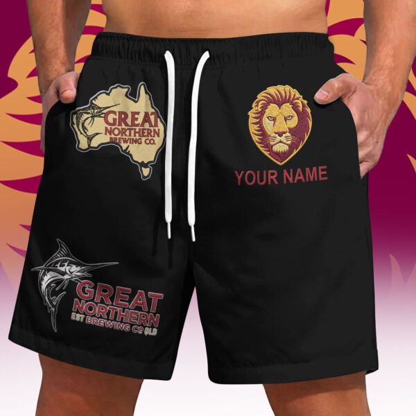Brisbane Lions AFL x Great Northern Beer Short Pants Personalized Gifts For Fans - Limited Edition