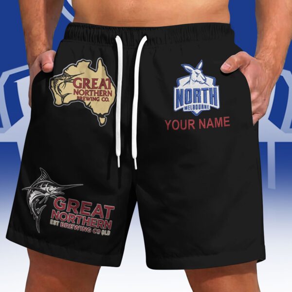 North Melbourne Kangaroos AFL x Great Northern Beer Short Pants Personalized Gifts For Fans - Limited Edition