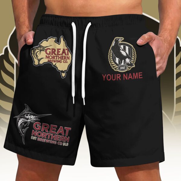 Collingwood Magpies AFL x Great Northern Beer Short Pants Personalized Gifts For Fans - Limited Edition