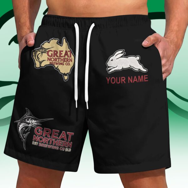 South Sydney Rabbitohs NRL x Great Northern Beer Short Pants Personalized Gifts For Fans - Limited Edition