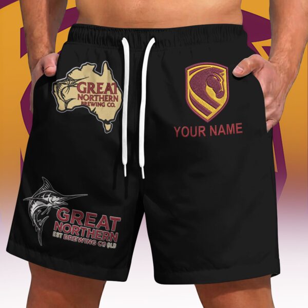 Brisbane Broncos NRL x Great Northern Beer Short Pants Personalized Gifts For Fans - Limited Edition