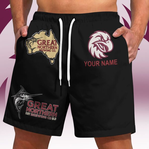Manly Sea Eagles NRL x Great Northern Beer Short Pants Personalized Gifts For Fans - Limited Edition