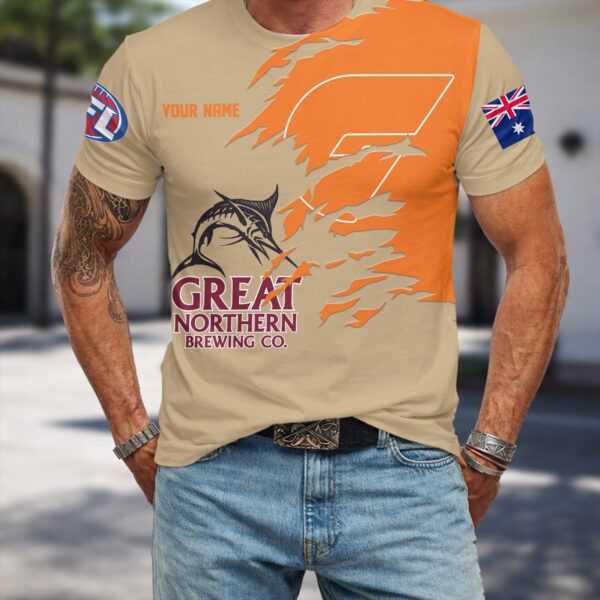 GWS Giants AFL x Great Northern Beer T Shirt Custom Name Gifts For Fans - Limited Edition