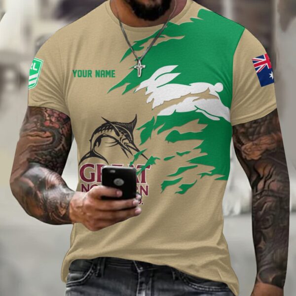 South Sydney Rabbitohs NRL x Great Northern Beer T Shirt Custom Name Gifts For Fans - Limited Edition