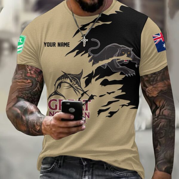 Penrith Panthers NRL x Great Northern Beer T Shirt Custom Name Gifts For Fans - Limited Edition