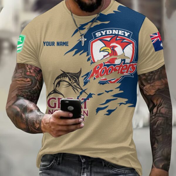 Sydney Roosters NRL x Great Northern Beer T Shirt Custom Name Gifts For Fans - Limited Edition