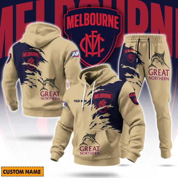 Melbourne Demons AFL x Great Northern Beer Hoodie Set Custom Name Gift For Fans - Limited Edition