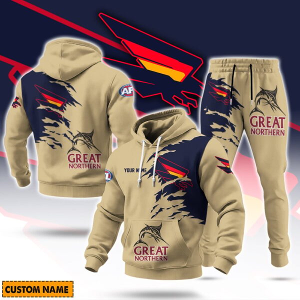 Adelaide Crows AFL x Great Northern Beer Hoodie Set Custom Name Gift For Fans - Limited Edition