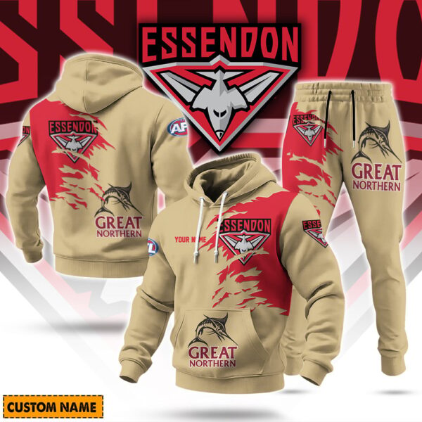 Essendon Bombers AFL x Great Northern Beer Hoodie Set Custom Name Gift For Fans - Limited Edition