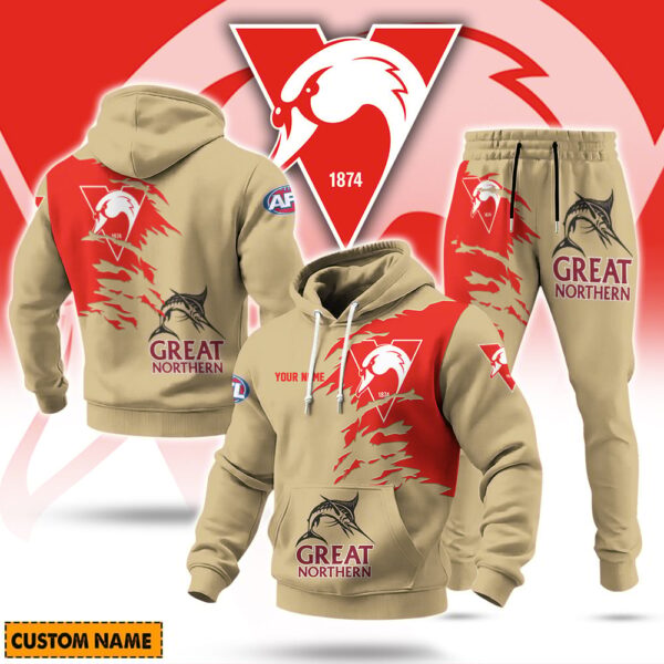 Sydney Swans AFL x Great Northern Beer Hoodie Set Custom Name Gift For Fans - Limited Edition