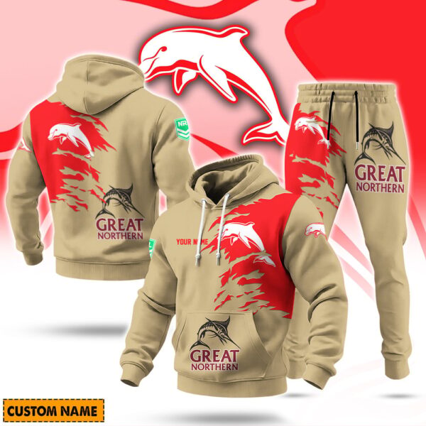 The Dolphins NRL x Great Northern Beer Hoodie Set Custom Name Gift For Fans - Limited Edition