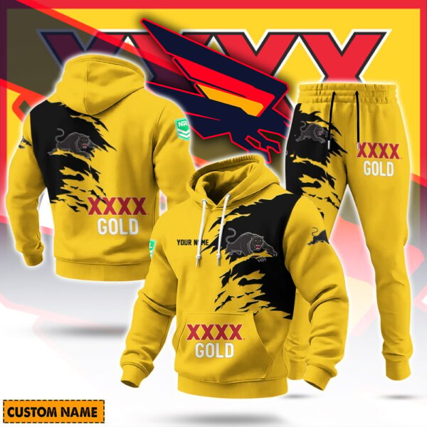 Penrith Panthers NRL x XXXX Gold Beer Hoodie Set Custom Name Gift For Fan - Limited Edition