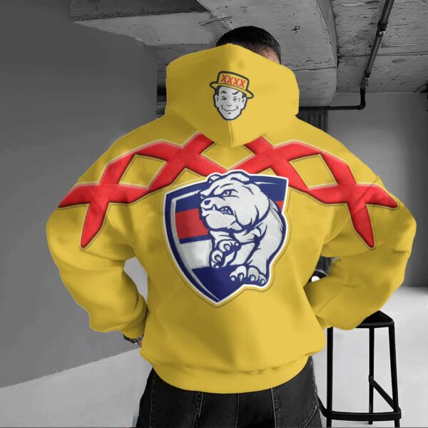 Western Bulldogs AFL x XXXX Gold Hoodie Custom Name Gift For Fan - Limited Edition