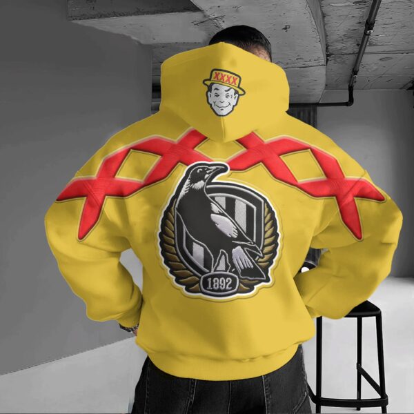 Collingwood Magpies AFL x XXXX Gold Hoodie Custom Name Gift For Fan - Limited Edition