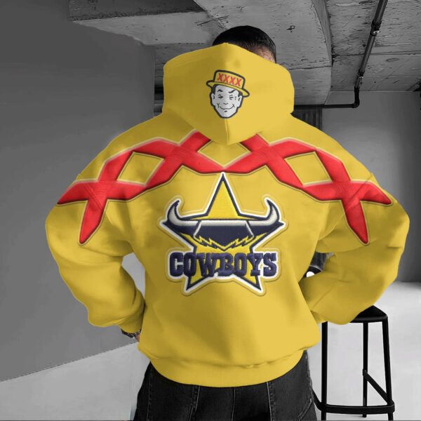 North QLD Cowboys NRL x XXXX Gold Hoodie Custom Name Gift For Fan - Limited Edition
